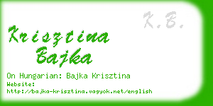 krisztina bajka business card